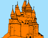 Coloring page Medieval castle painted byThomas
