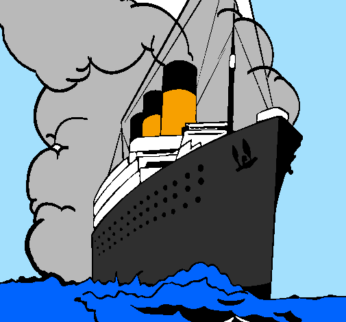 Colored page Steamboat painted by titanic