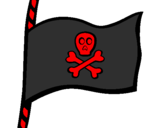 Coloring page Pirate flag painted byRicky