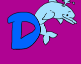Coloring page Dolphin painted byvaleria
