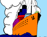 Coloring page Steamboat painted byagustìn