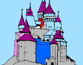 Coloring page Medieval castle painted byCaitlin