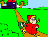 Coloring page Little red riding hood 3 painted bylucas