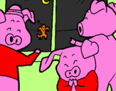 Coloring page Three little pigs 13 painted by nate