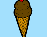 Coloring page Ice-cream cornet painted bylucas