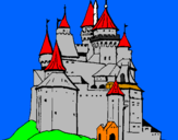 Coloring page Medieval castle painted byrex