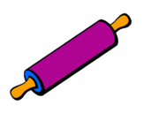 Coloring page Rolling pin painted by cb