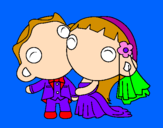 Coloring page Just married II painted byanonymous