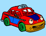 Coloring page Taxi Herbie painted bycarlos manuel