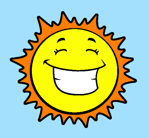 Coloring page Happy sun painted byHeaven