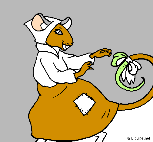 Coloring page The vain little mouse 7 painted byalessandra