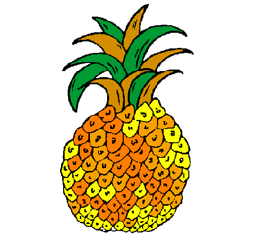 Coloring page pineapple painted bychloe 2