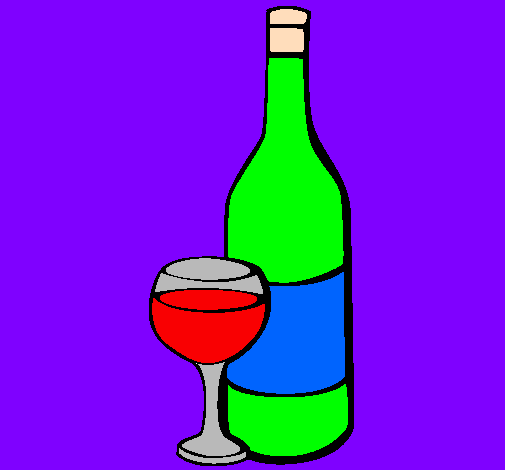 Coloring page Wine painted byrex