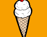 Coloring page Ice-cream cornet painted bysnoopyfan