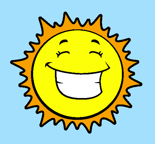 Coloring page Happy sun painted byleticr2