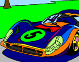 Coloring page Car number 5 painted byariel