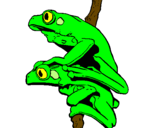 Coloring page Frogs painted bydominic