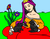 Coloring page Princess of the forest painted bysnoopyfan