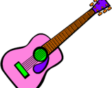 Coloring page Spanish guitar II painted byisona   bell-och  noger