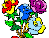 Coloring page Bunch of roses painted bychloe 2