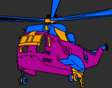 Coloring page Helicopter to the rescue painted byMatthew Hutcheson