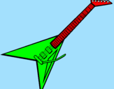 Coloring page Electric guitar II painted bysnupy             