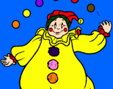 Coloring page Clown with balls painted byjahnvi