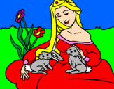 Coloring page Princess of the forest painted byholly 2k11