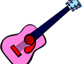 Coloring page Spanish guitar II painted byyen2x