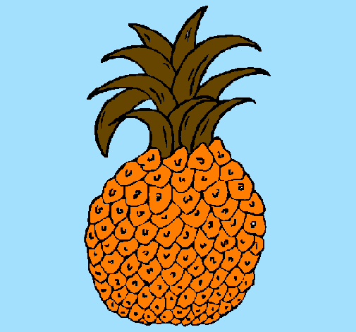 Coloring page pineapple painted bysnupy             