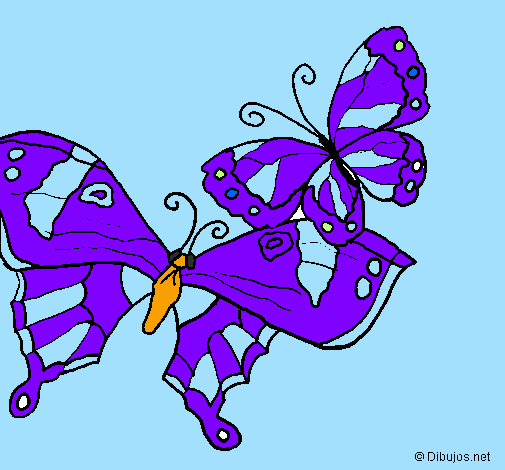 Coloring page Butterflies painted byjessy