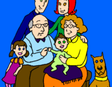 Coloring page Family  painted byEmina