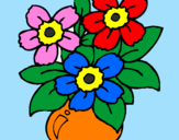 Coloring page Vase of flowers painted byPersikla