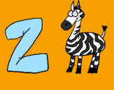 Coloring page Zebra painted byAlysha