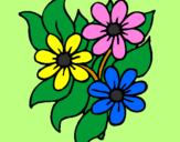 Coloring page Little flowers painted byPersikla