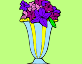 Coloring page Vase of flowers painted byJelena