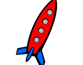 Coloring page Rocket II painted byguille
