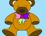 Coloring page Teddy bear painted by~ Lejla  ~