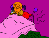 Coloring page Monster under the bed painted bykkjbtoijioroo