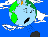 Coloring page Sick Earth painted byJelena