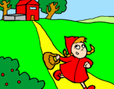 Coloring page Little red riding hood 3 painted byPersikla