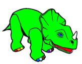 Coloring page Triceratops II painted byrodolfo