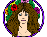 Coloring page Princess of the forest 2 painted byEmina
