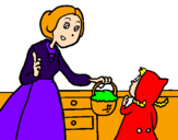 Coloring page Little red riding hood 2 painted byDusha