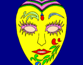Coloring page Mask painted bymarla