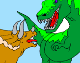 Coloring page Dinosaur fight painted byAYLENPONCE
