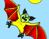 Coloring page Dog-like bat painted byDAVID