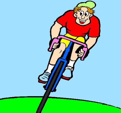 Cyclist with cap