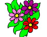 Coloring page Little flowers painted bymathusha