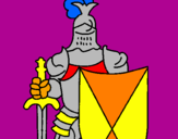 Coloring page Knight painted byengish isle